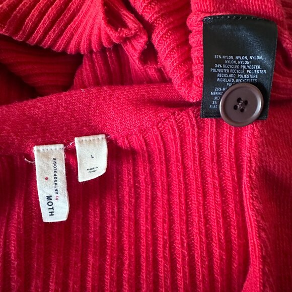 Anthropologie Moth Bell-Sleeved Red Cardigan - Picture 11 of 11